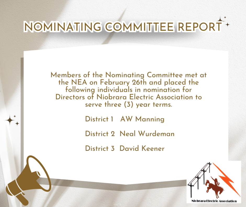 Nominating committee report